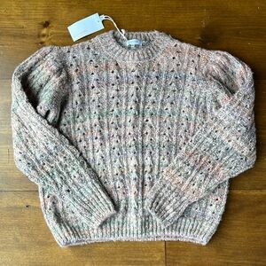 BARTOLONI Rose Wool Sweater Made in Italy Sz M
